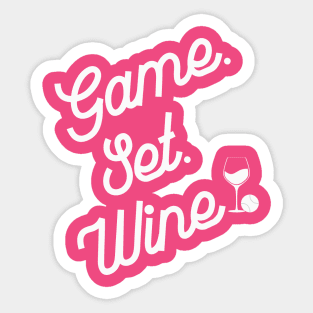 Tennis Funny Game Set Wine Sticker